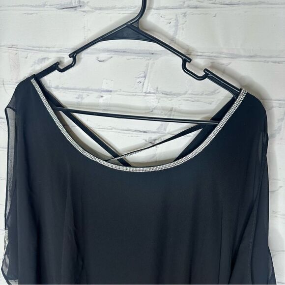 NY Collection large black flowy top - brand new with tags! - Picture 4 of 10